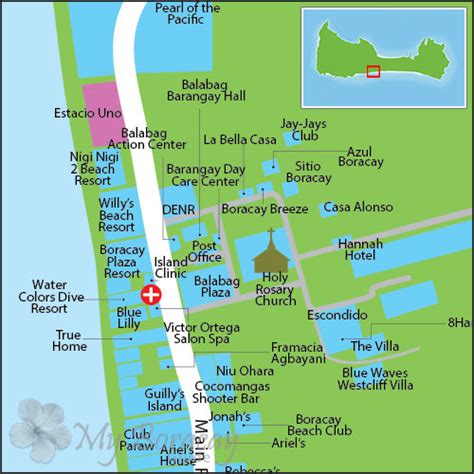 station 1 2 3 boracay|boracay hotel map.